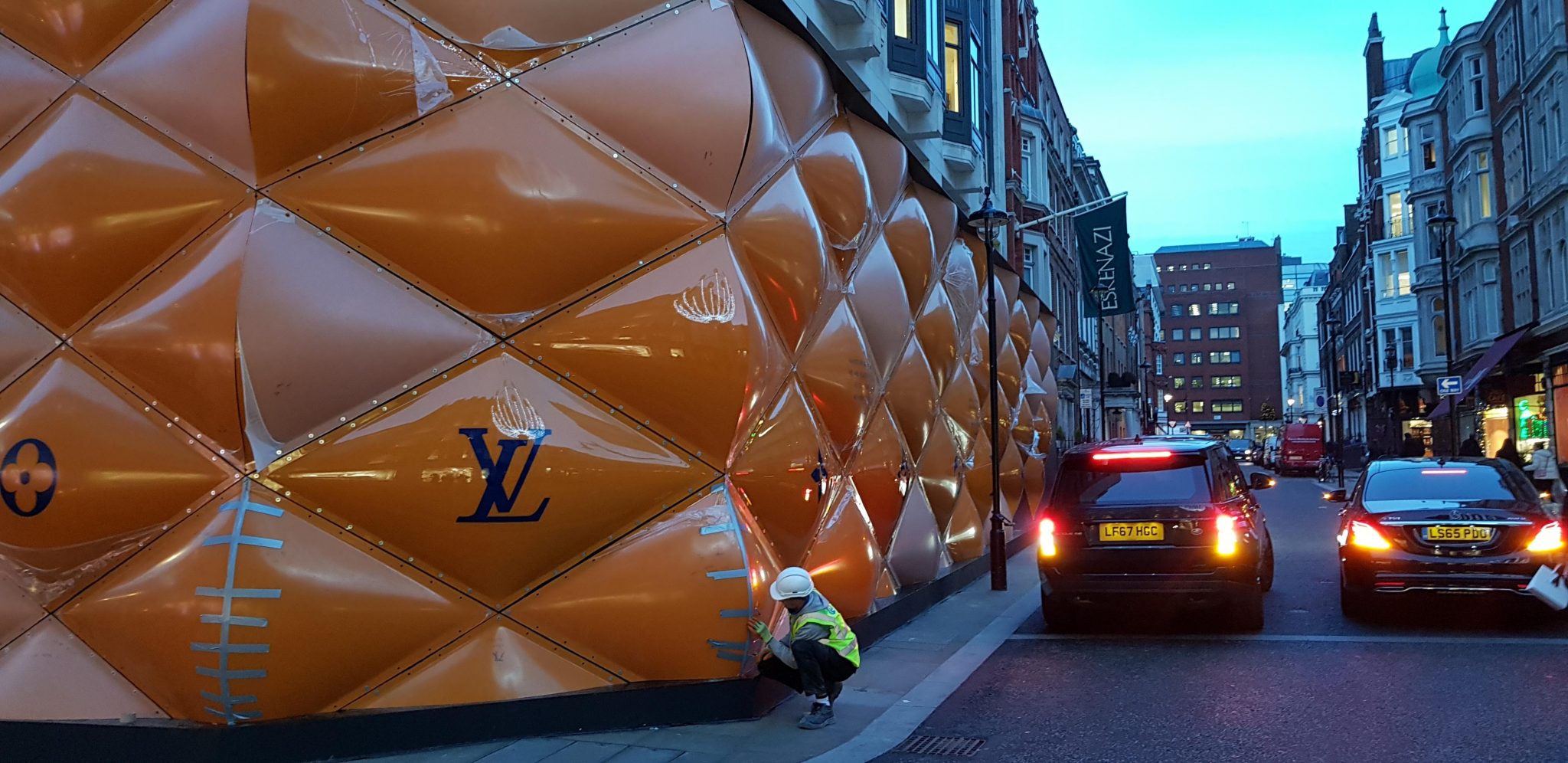 New Bond Street - Louis Vuitton sporting what is probably the most  expensive construction hoarding in the world! — Land&Buildings Group